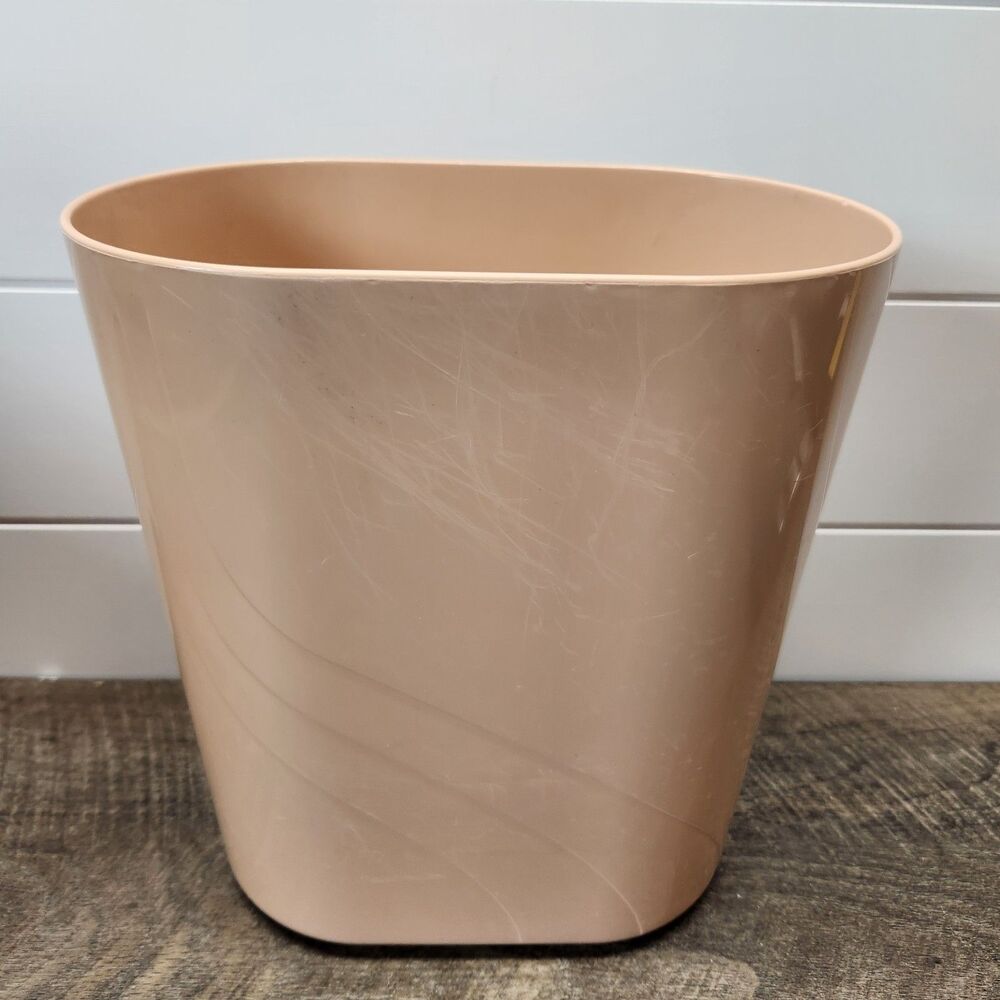 Rubbermaid 7612 Wastebasket Vintage Pink Oval Trash Can Retro MCM Style